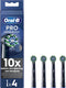 Oral-B Pro - CrossAction Opzetborstels - Verwijdert 100% meer tandplak - Zwart (4 stuks)