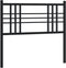 vidaXL - Hoofdbord - 107 - cm - metaal - zwart