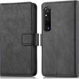 iMoshion Hoesje Geschikt voor Sony Xperia 1 V Hoesje Met Pasjeshouder - iMoshion Luxe Bookcase - Zwart