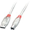 Lindy 41755 - USB 2.0 Kabel - 5 m - A naar B - Transparant
