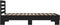 vidaXL - Bedframe - bewerkt - hout - en - metaal - zwart - 90x190 - cm