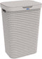 Rotho Country - Wasmand 55 l met deksel - Kunststof - Cappuccino