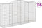 vidaXL - Schanskorven - 6 - st - gewelfd - 300x50x160/180 - cm - ijzer