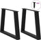 vidaXL - Eettafelpoten - 2 - st - V-vormig - 60x(42-43,3) - cm - staal - zwart