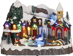 LuVille winterdorpje met skiërs inclusief adapter