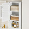 SoBuy BZR124-W - Hoge Badkamerkast - Slank ontwerp met wasmand - Wit 40x170x38 cm