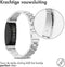 imoshion Bandje met Horlogeband inkorter - Geschikt voor Fitbit Inspire HR, Fitbit Inspire 2, Fitbit Ace 3, Fitbit Ace 2 - imoshion Stalen band met installatiehulp - Zilver