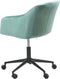 VENICE - Bureaustoel - Groen - Fluweel