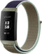 iMoshion Bandje Geschikt voor Fitbit Charge 3 / 4 - iMoshion Nylon band klittenband met design aansluiting - groen