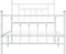 vidaXL - Bedframe - met - hoofd- - en - voeteneinde - metaal - wit - 100x190 - cm