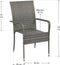 Juskys Yoro - Tuinstoelen - 4-delig - Stapelbaar - Grijs (4 stuks)