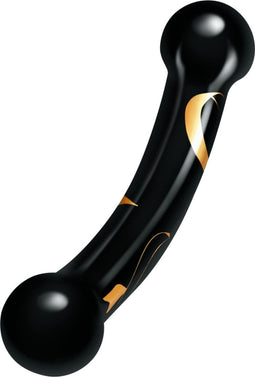 Secret Kisses Dildo Love Toy 5.5" Handblown Double Ended Zwart