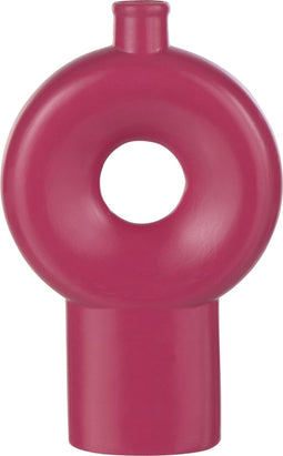 J-Line vaas Abstract - porselein - blinkend fuchsia - large