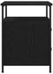 vidaXL - Nachtkastje - Zwart - Eiken - 44x45x60 - cm - Engineered - Wood - en - Staal