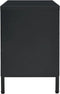 vidaXL - Tv-meubel - 105x35x52 - cm - staal - en - glas - zwart