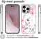 imoshion Hoesje Geschikt voor iPhone 14 Pro Hoesje Siliconen - imoshion Design hoesje - Roze / Blossom Watercolor