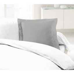 LOVELY HOME Set van 2 kussenslopen 100% katoen 63x63 cm - lichtgrijs