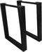 Tafelpoten - U-Model - 59x8x72 - Gepoedercoat zwart - Ijzer