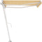 vidaXL - Luifel - vrijstaand - automatisch - 300x250 - cm - geel - en - wit