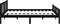 vidaXL - Bedframe - massief - hout - zwart - 150x200 - cm