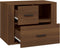 vidaXL - Nachtkastje - 60x36x45 - cm - bewerkt - hout - bruin - eikenkleur