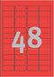 Avery L6038-20 - Mini Etiketten - Permanent klevend - Rood (960 stuks)