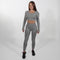 FORZA Naadloze Crop Top - Fitness & Training - Grijs (L)