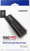 Samsung 980 PRO - Interne SSD - PCIe 4.0 NVMe M.2 met Heatsink - 1 TB