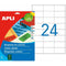 Printerlabels Apli 1592 Blauw A4