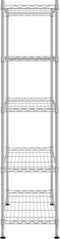 vidaXL Opbergrek 5-laags 250 kg 90x35x180 cm chroomkleurig