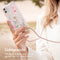 iMoshion Hoesje Geschikt voor iPhone 14 Plus Hoesje Met Koord - iMoshion Design Hoesje met Koord - Roze / Blossom Watercolor