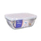 Rechthoekige lunchbox met deksel Duralex Freshbox Transparant 1,7 L 21,5 x 16,5 x 8 cm (6 Stuks)
