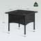 Woltu Tuin Tafel Rattan Look Zwart 50 x 50 x 45,5 cm