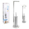 Toiletpapierhouder met borstelstandaard Confortime 18,5 x 74 cm (4 Stuks)
