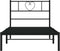 vidaXL - Bedframe - met - hoofdbord - metaal - zwart - 100x200 - cm