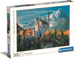 Clementoni - Puzzel - 500 Stukjes - Neuschwanstein Kasteel - Puzzel Voor Volwassenen