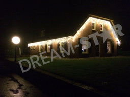 Silver winglinks icicle IJspegel verlichting - warm wit - 2m ( 70cm ) - witte kabel - koppelbare verlichting