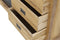 Vitrinekast Darwin - 130x50x215 - Naturel/zwart - Teak/ijzer