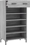 vidaXL - Schoenenkast - 60x35x105 - cm - bewerkt - hout - grijs - sonoma - eikenkleur