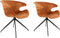 Zuiver Mia Fluweel Armstoel - Oranje - Set van 2