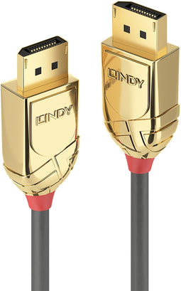 Lindy 36292 - DisplayPort kabel - 2.00 m - 8K ondersteuning - Goud