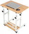 Ceruzo Laptoptafel - Verrijdbare Bedtafel - Verstelbaar tot 85 cm - Tafelblad 80x40 cm - Wit