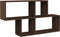 vidaXL - Wandschap - 100x20x53 - cm - bewerkt - hout - bruin - eikenkleurig