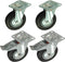 Tarsus Zwenkwielen - Set van 4 Transportwielen 125mm - Draagvermogen 100kg (4 stuks)
