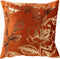 Dutch Decor AVERY - Kussenhoes 45x45 cm - Potters Clay - oranje met goudkleurige print - met rits - zonder binnenkussen