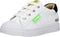 Shoesme sneakers - Witte sneaker met lichtgroen label en zwart detail - Kleur White Black