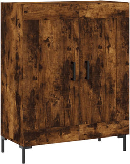vidaXL - Dressoir - 69,5x34x90 - cm - bewerkt - hout - gerookt - eikenkleurig