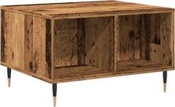 vidaXL - Salontafel - 60x50x36,5 - cm - bewerkt - hout - oud - houtkleurig