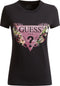 Guess CN Floria Tee - Dames T-Shirt - Bloemenprint - Zwart - M