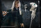 Noble Collection Lucius Malfoy Toverstaf - Replica met slangenkop - Zwart Zilver